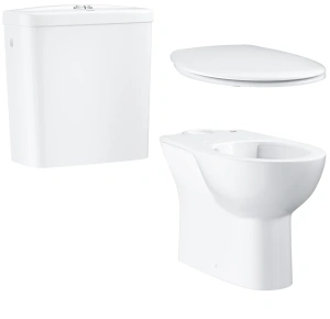 Унитаз напольный GROHE Bau Ceramic с бачком и сиденьем c микролифтом, альпин-белый (NW0078)