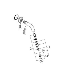 Кран для раковины GROHE Universal, без функции смешивания, хром (20205000)