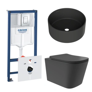 Комплект инсталляции GROHE Rapid SL 38775001 с унитазом Aqueduto MACIO Plus MACТ0240 и раковиной Aqueduto ESPIRAL D400 ESP0140 (NW0434)