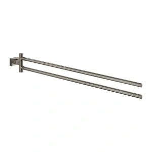 Держатель для полотенца GROHE Essentials Cube двойной, поворотный, темный графит матовый (40624AL1)