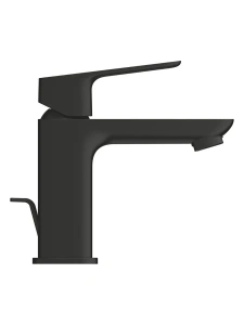 Смеситель для раковины GROHE Cubeo с донным клапаном, S-size, матовый черный (1017312430)