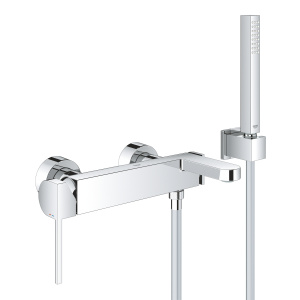 Смеситель для ванны GROHE Plus с душевым гарнитуром, хром (33547003)