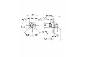Готовый комплект для гигиенического душа GROHE BauClassic, хром (NW0068)