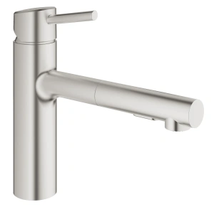 Смеситель для кухни GROHE Concetto с вытяжным душем, суперсталь (30273DC1)