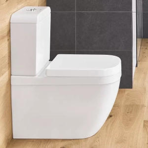 Унитаз напольный с бачком и сиденьем с микролифтом GROHE Euro Ceramic, альпин-белый (3946200H)