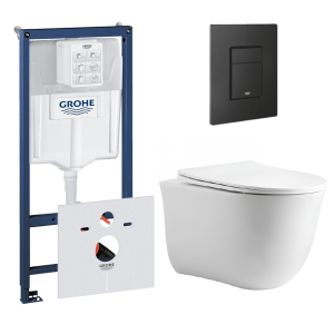 Комплект инсталляции GROHE 38811KF0 с унитазом Aquatek КЛАССИК и сиденьем с микролифтом (NW0151)