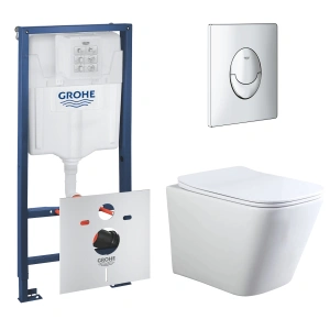 Комплект инсталляции GROHE Rapid SL 4 в 1 с унитазом Aquatek ЛИБРА AQ1148T-00 (NW0746)