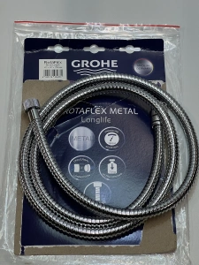 Душевой шланг GROHE Rotaflex Metal Long-Life 1750 мм, с защитой от перекручивания, хром (28025001/U), уцененный товар