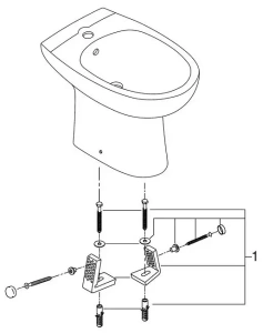Биде напольное GROHE Bau Ceramic, альпин-белый (39432000)