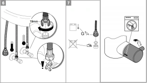 Смеситель для раковины GROHE Eurosmart Cosmopolitan с цепочкой и гигиеническим душем, S-size, хром (23433000)