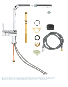 Смеситель для кухни GROHE Minta с вытяжным душем, хром (30274000)