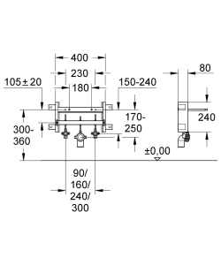 Инсталляционный комплект для биде GROHE Uniset (38703000)