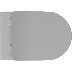 Унитаз подвесной Aqueduto OVO 525*360 безободковый, сиденье с микролифтом, серый матовый (OVO0130)