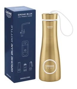 Бутылка для воды из нержавеющей стали GROHE Blue, холодный рассвет матовый (40848GN0)
