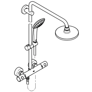 Душевая система GROHE Euphoria System 180 с термостатом для душа, хром (27296001)