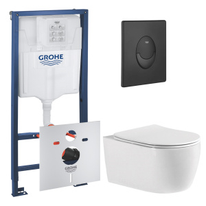 Комплект инсталляции GROHE Rapid SL 1000044 с унитазом Aquatek ЕВРОПА AQ1106-00 и сиденьем с микролифтом (NW0674)