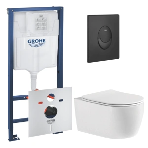 Комплект инсталляции GROHE Rapid SL 1000044 с унитазом Aquatek ЕВРОПА AQ1106-00 и сиденьем с микролифтом (NW0674)