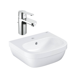 Набор для ванной GROHE: смеситель Get и мини-раковина Euro Ceramic 45 см (NC0007)