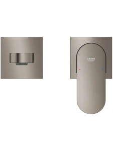 Внешняя часть смесителя для раковины GROHE Plus на 2 отверстия, M-Size, темный графит матовый (29303AL4)