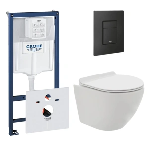 Комплект инсталляции GROHE 38811KF0 с унитазом AQUAme AQM2002 и сиденьем с микролифтом (NW0172)