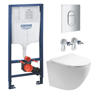 Комплект инсталляции GROHE NW0145/S с унитазом Aquatek ЕВРОПА и сиденьем с микролифтом (NW0163)