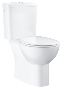 Унитаз напольный с бачком и сиденьем с микролифтом GROHE Bau Ceramic, альпин-белый (39346000)