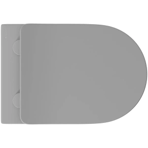 Унитаз подвесной Aqueduto CONE 525*360 безободковый, сиденье с микролифтом, серый матовый (CONT2130)