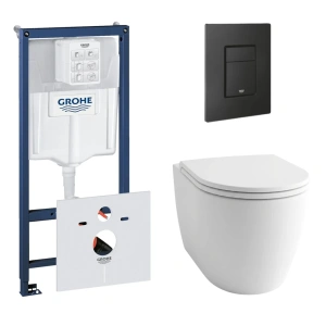 Комплект инсталляции GROHE Solido 38811KF0 с унитазом GROHE Clova Ceramic Oval и сиденьем с микролифтом (NW0664)