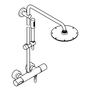 Душевая система GROHE Rainshower System 210 с термостатом для душа, хром (27032001)