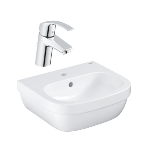 Набор для ванной комнаты: Смеситель для раковины GROHE Eurosmart New и мини-раковина GROHE Euro Ceramic 45 см (NC0008)