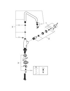 Смеситель для кухни GROHE Essence, темный графит глянцевый (30505A00)