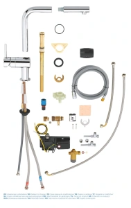 Смеситель для кухни GROHE Minta Touch сенсорный с вытяжным изливом, хром (31360001)