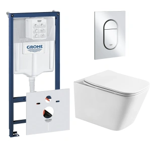 Комплект инсталляции GROHE Rapid SL NW0145/S с унитазом Aquatek ЛИБРА AQ1505T-00 и сиденьем с микролифтом (NW0342)