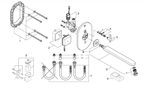 Внешняя часть смесителя для раковины GROHE Eurosmart Cosmopolitan E инфракрасный, хром (36376000)