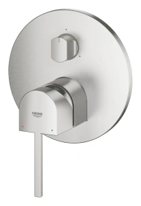 Внешняя часть смесителя для ванны GROHE Plus с переключателем на 3 положения, суперсталь (24093DC3)