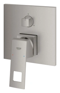 Внешняя часть смесителя для ванны GROHE Eurocube с переключателем на 3 положения, суперсталь (24094DC0)