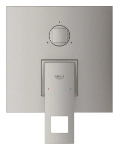 Внешняя часть смесителя для ванны GROHE Eurocube с переключателем на 3 положения, суперсталь (24094DC0)