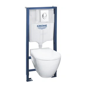 Комплект инсталляции GROHE Solido 4 в 1 с подвесным унитазом Lecico Serel и сиденьем (39441000)
