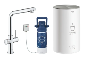 Комплект для кухни GROHE Red Duo с L-образным смесителем, бойлером M-Size и фильтром, хром (30327001)