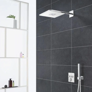 Верхний душ GROHE Rainshower 310 SmartActive Cube, 2 режима, 142 мм, белая луна (26481LS0)