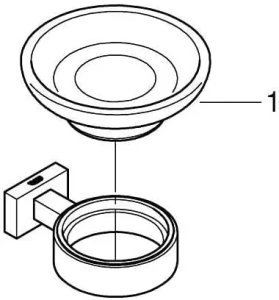 Мыльница с держателем GROHE Essentials Cube, хром (40754001)