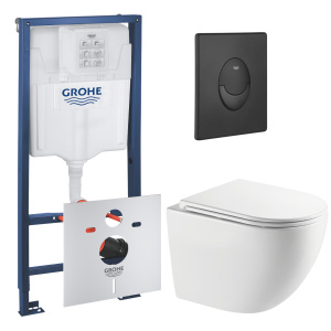 Комплект инсталляции GROHE Rapid SL 1000044 с унитазом AQUAme AQM2014PRO и сиденьем с микролифтом (NW0683)