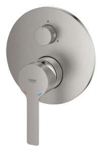 Внешняя часть смесителя для ванны GROHE Lineare с переключателем на 3 положения, суперсталь (24095DC1)