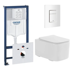 Комплект инсталляции GROHE Rapid SL 38772SH0 с унитазом Aquatek КВАДРО AQ1515T-00 и сиденьем с микролифтом (NW0339)