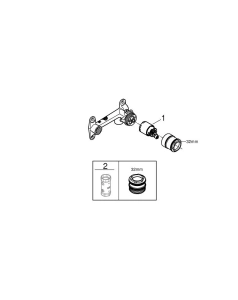 Встраиваемая часть однорычажного смесителя для раковины GROHE на 2 отверстия (23200000)