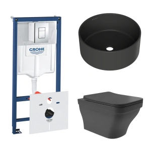 Комплект инсталляции GROHE Rapid SL 38775001 с унитазом Aqueduto ESTETA EST0140 и раковиной Aqueduto ESPIRAL D400 ESP0140 (NW0410)
