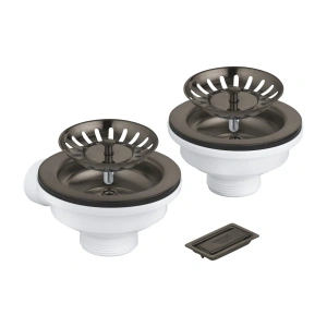 Сливной гарнитур GROHE для кухонной мойки, темный графит, матовый (40997AL0)
