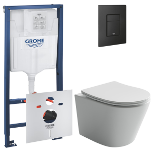 Комплект инсталляции GROHE Solido 3 в 1 с унитазом Балеарика CN6000 и звукоизоляционным комплектом (NW0831)