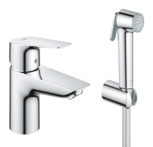 Смеситель для раковины GROHE BauEdge с гигиеническим душем, хром (23757001/U3), уцененный товар