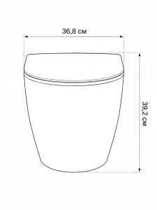 Унитаз подвесной GROHE Clova Ceramic Oval, альпин-белый (422813000P)